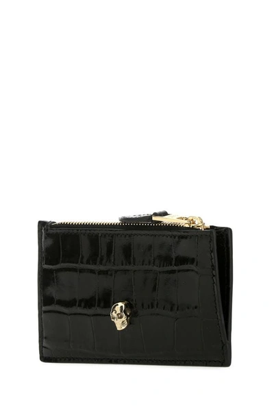 Shop Alexander Mcqueen Man Black Leather Card Holder