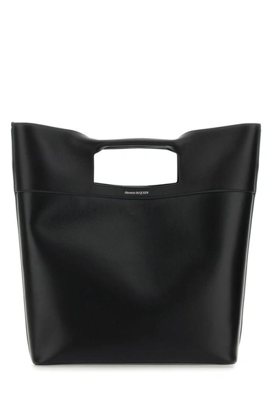 Alexander Mcqueen The Square Tote Bag In Black