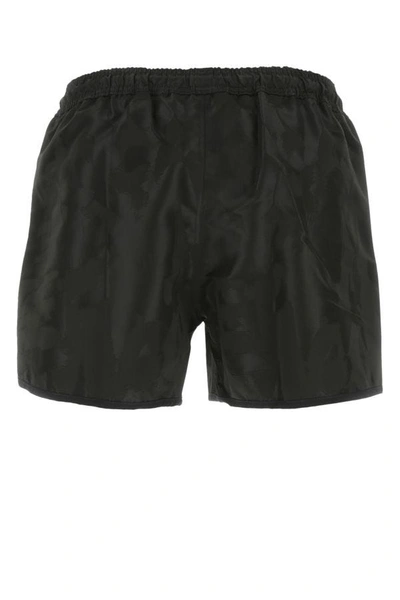 Shop Alexander Mcqueen Man Black Polyester Swimming Shorts