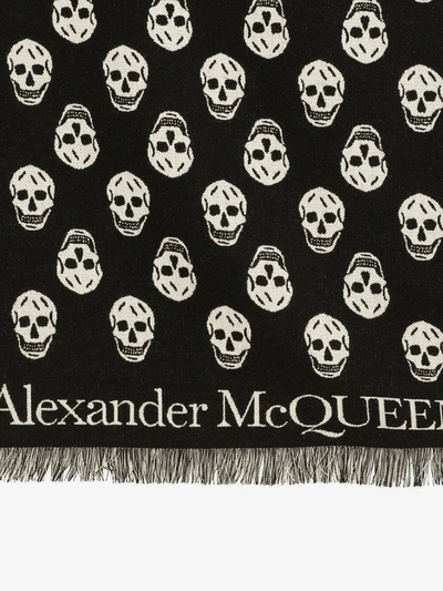 Shop Alexander Mcqueen Man Scarf Man Black Scarves