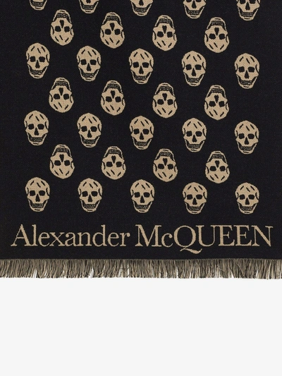 Shop Alexander Mcqueen Man Scarf Man Blue Scarves