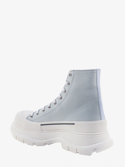 Shop Alexander Mcqueen Man Tread Slick Man Blue Sneakers