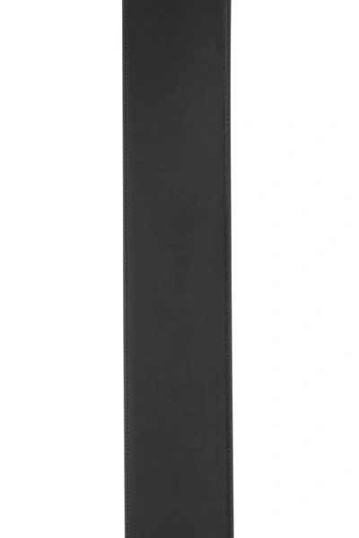 Alexander Mcqueen Signature Logo Leather Belt In Black