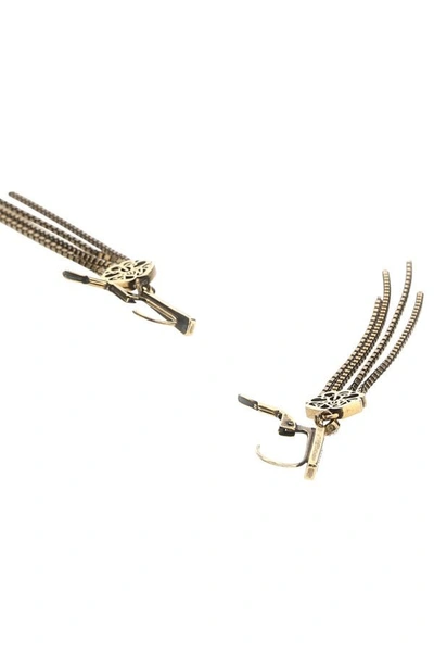 Shop Alexander Mcqueen Woman Gold Metal Earrings