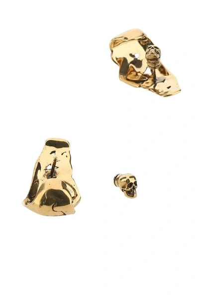 Shop Alexander Mcqueen Woman Gold Metal Earrings