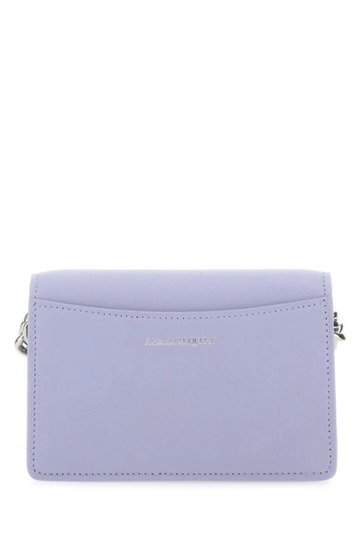 Shop Alexander Mcqueen Woman Lilac Leather Mini The Four Ring Handbag In Purple