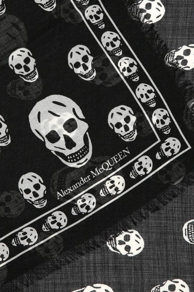 Alexander Mcqueen Alexander Mc Queen "skull Biker" Scarf In Black
