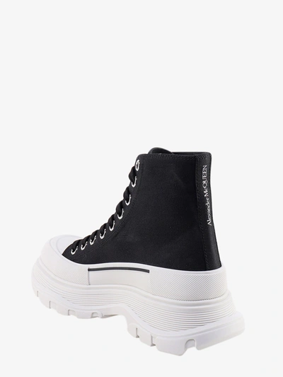 Shop Alexander Mcqueen Woman Tread Slick Woman Black Sneakers