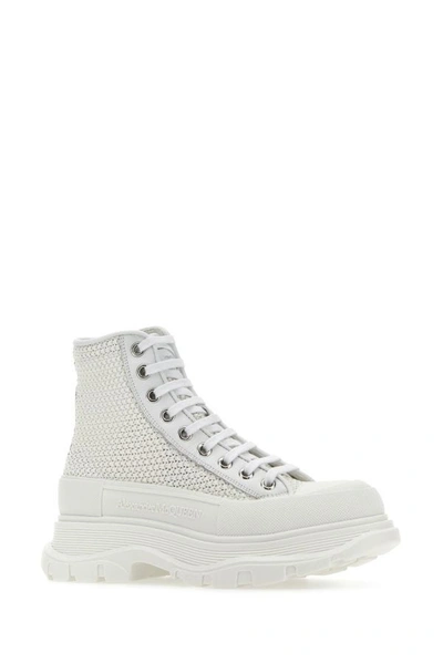 Alexander Mcqueen Tread Slick High-top Sneakers In White