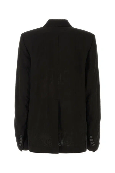 Ann Demeulemeester Black Sigle Breasted Blazer In Black