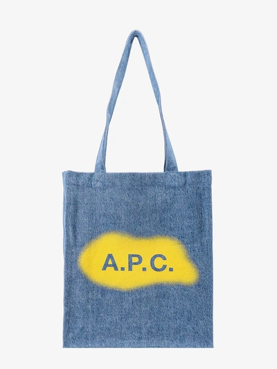 Shop Apc Man Shoulder Bag Man Blue Shoulder Bags