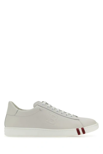 Shop Bally Man Chalk Leather Asher Sneakers In White