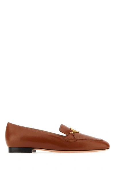 Shop Bally Woman Caramel Leather Obrien Loafers In Brown