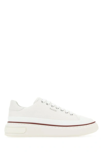 Shop Bally Woman Ivory Leather Maily Sneakers In White