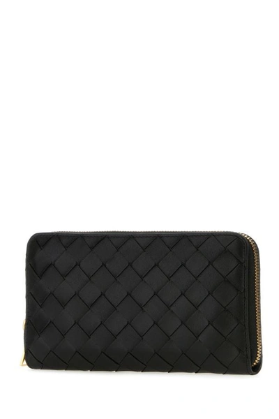 Shop Bottega Veneta Woman Black Nappa Leather Wallet