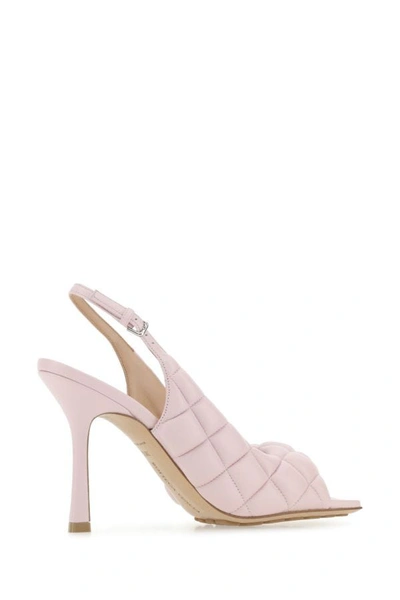 Shop Bottega Veneta Woman Light Pink Nappa Leather Padded Sandals