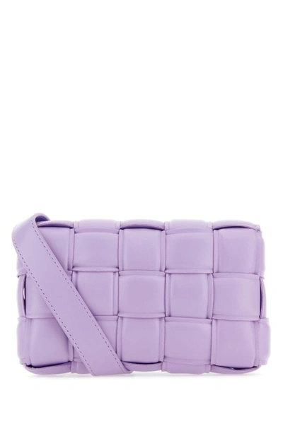 Shop Bottega Veneta Woman Lilac Nappa Leather Small Padded Cassette Crossbody Bag In Purple