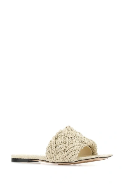 Bottega Veneta Logo Logo Flat Bottom Flip-flops In Brown