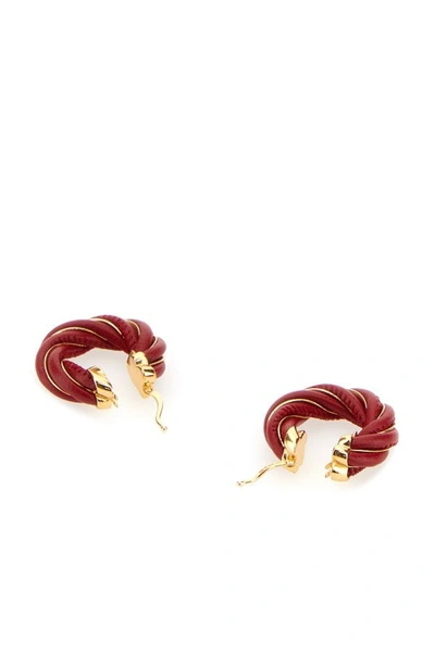 Bottega Veneta Red Twist Earrings In Red