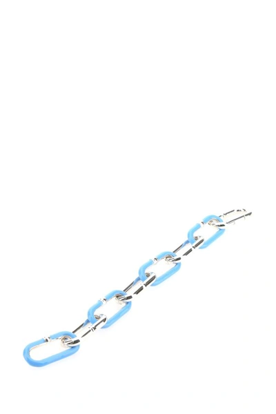 Shop Bottega Veneta Woman Two-tone Silver Chain Bracelet In Multicolor