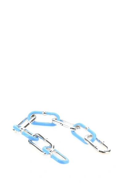 Bottega Veneta Two-tone Silver Chain Bracelet Multicoloured  Donna S In Multicolor