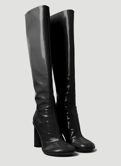 Shop Bottega Veneta Women Atomic Knee-high Boots In Black
