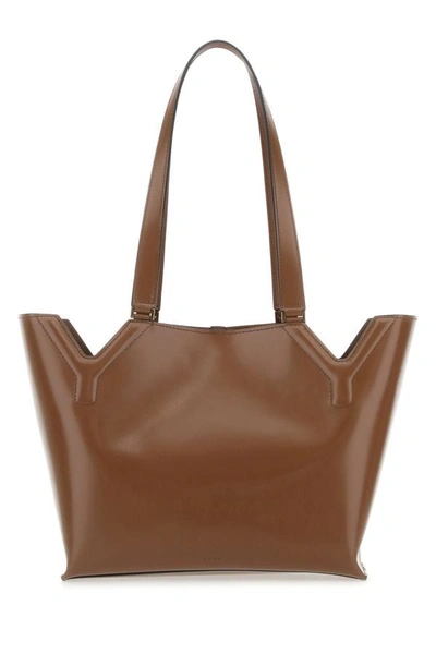 Shop Boyy Woman Brown Leather Yy West Shoulder Bag