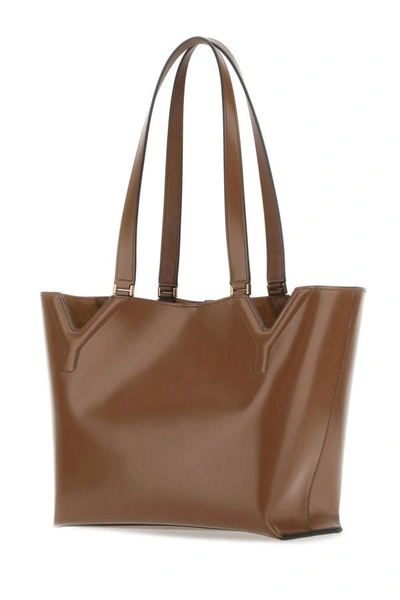 Shop Boyy Woman Brown Leather Yy West Shoulder Bag