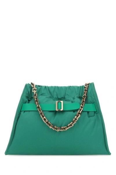 Shop Boyy Woman Emerald Green Nylon Scrunchy Jumbo Handbag