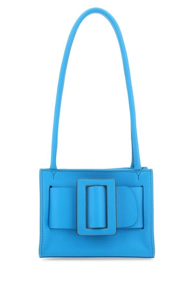 Boyy Light Blue Leather Bobby 18 Soft Shoulder Bag In Blue