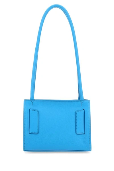 Boyy Light Blue Leather Bobby 18 Soft Shoulder Bag In Blue