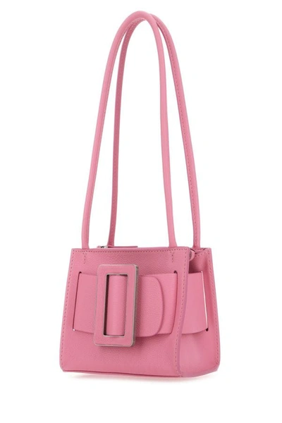 Shop Boyy Woman Pink Leather Bobby 18 Soft Shoulder Bag
