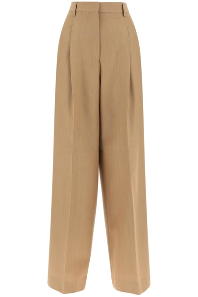 Shop Burberry 'madge' Wool Pants With Darts Women In Cream
