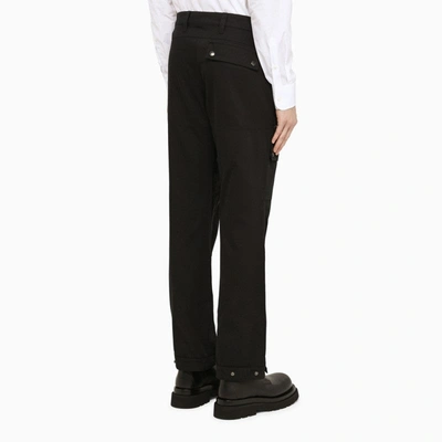 Shop Burberry Black Multi-pocket Trousers Men