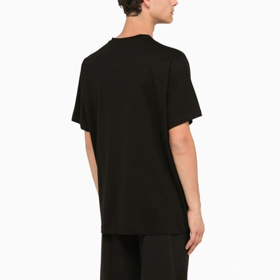 Shop Burberry Black T-shirt With Ekd Check Men