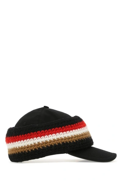 Shop Burberry Man Black Cotton Hat