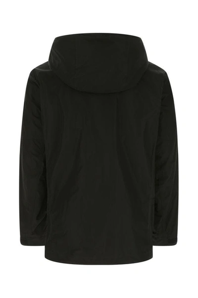 Burberry Blue Polyester Windbreaker In Blue