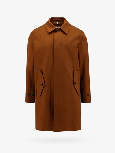 Shop Burberry Man Coat Man Brown Coats