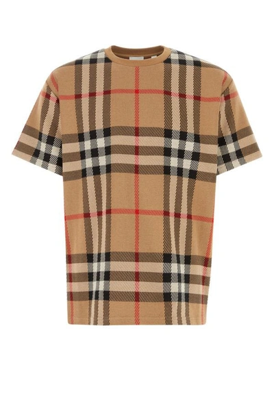 Shop Burberry Man Embroidered Jacquard Oversize T-shirt In Multicolor