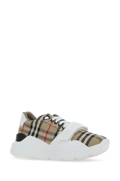 Shop Burberry Man Multicolor Arthur Sneakers