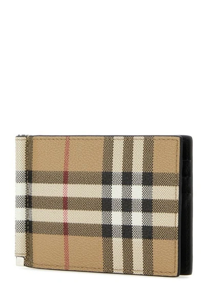 Shop Burberry Man Printed Canvas Cardholder In Multicolor