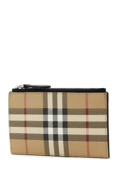 Shop Burberry Man Printed Canvas Wallet In Multicolor