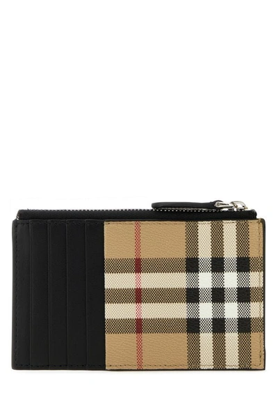 Shop Burberry Man Printed Canvas Wallet In Multicolor