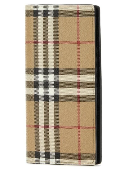 Shop Burberry Man Printed Canvas Wallet In Multicolor