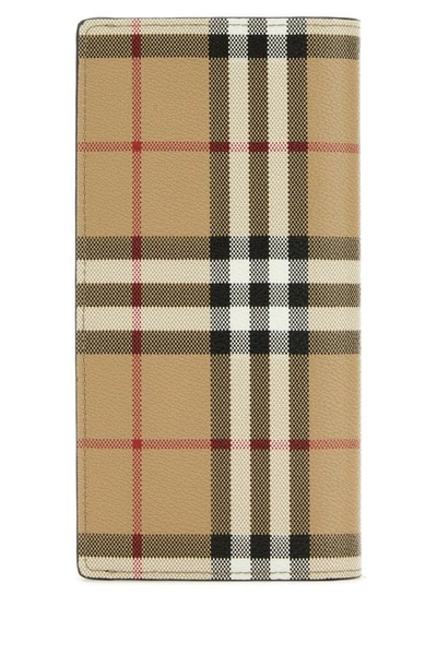 Burberry Man Printed Canvas Wallet In Multicolor