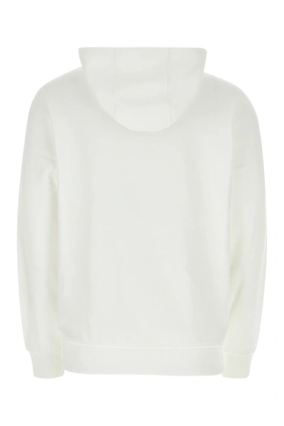 Shop Burberry Man White Cotton Sweatshirt