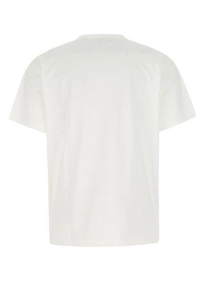 Shop Burberry Man White Cotton T-shirt