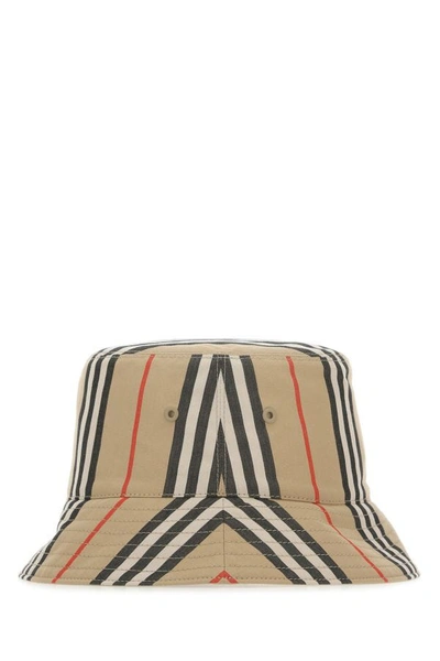 Burberry Beige Signature Bucket Hat In Multicolor