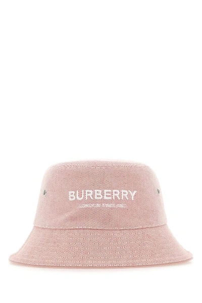 Shop Burberry Unisex Pink Cotton Hat
