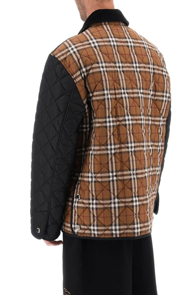 Shop Burberry Weavervale Quilted Jacket Men In Multicolor